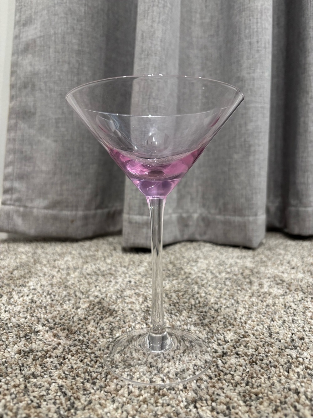 Vintage Marquis Waterford Crystal Polka Dot Martini Cocktail Glass Purple